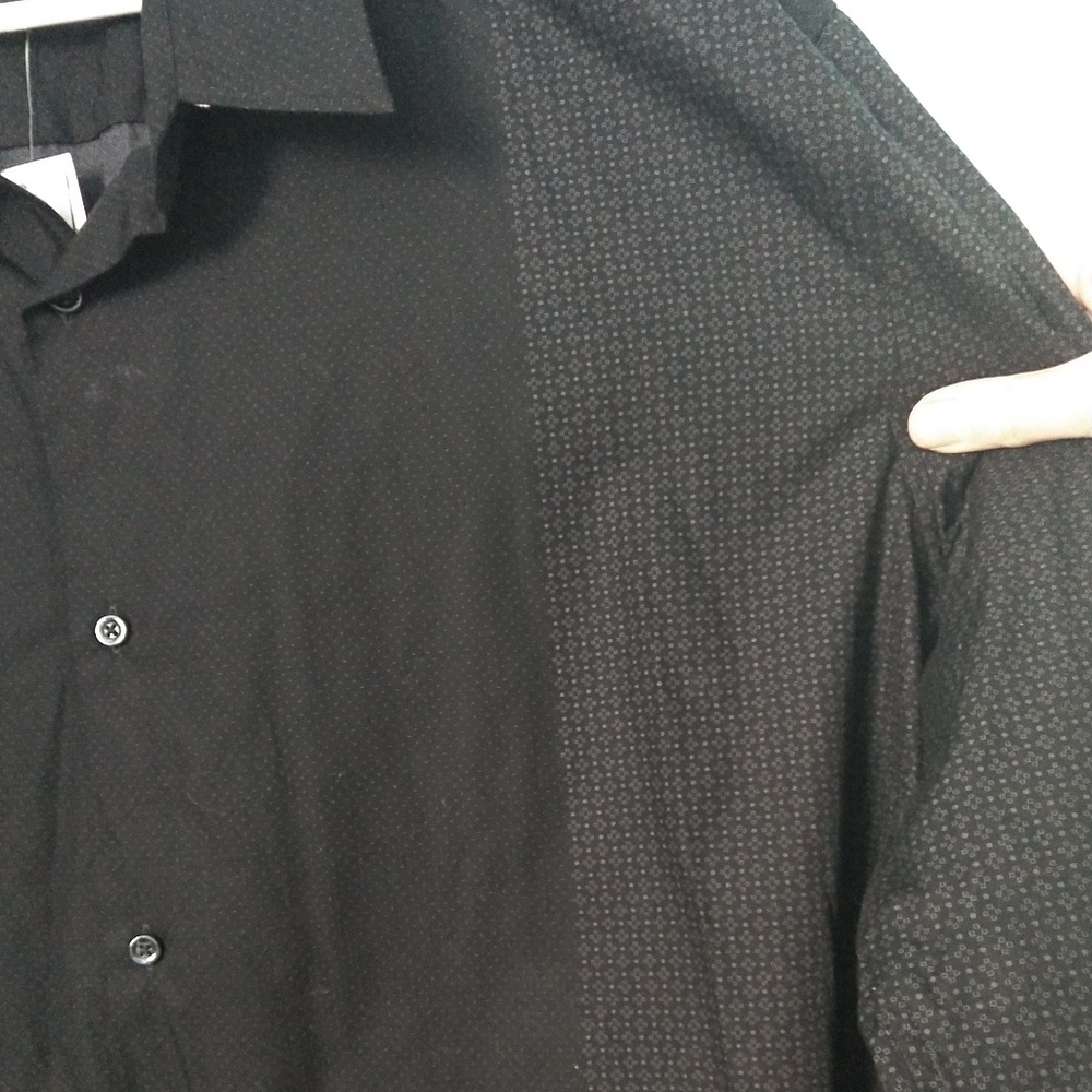 NWT claiborne Long sleeve black button up shirt